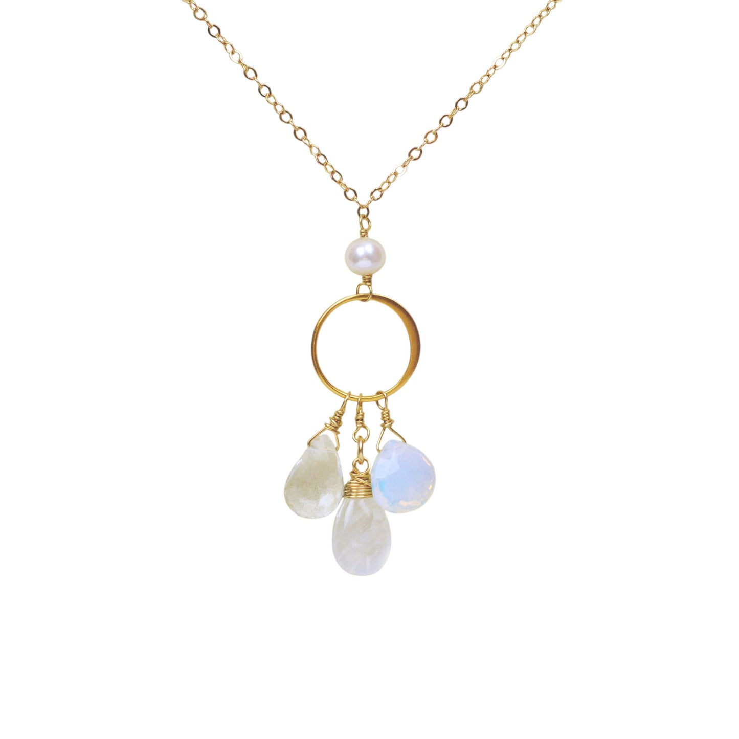 3 Gemstone Necklace