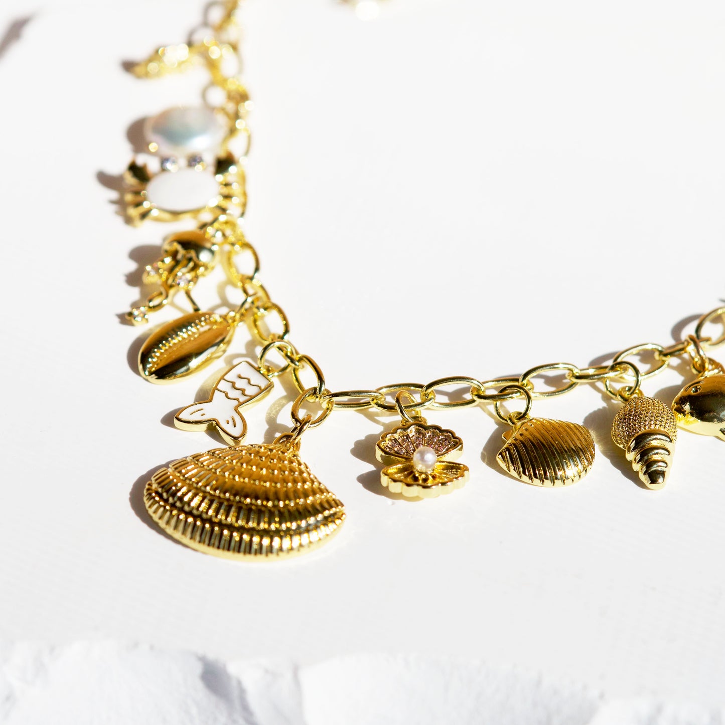 18K Gold Filled Ocean Charm Necklace