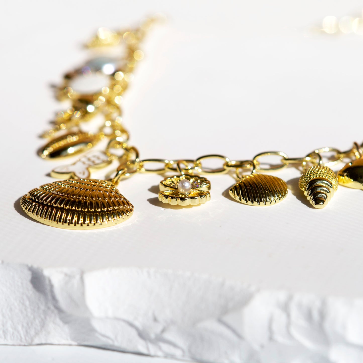 18K Gold Filled Ocean Charm Necklace