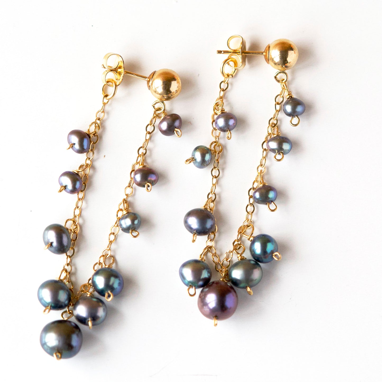 Freshwater Pearl Earrings with 18k gold fill ball post