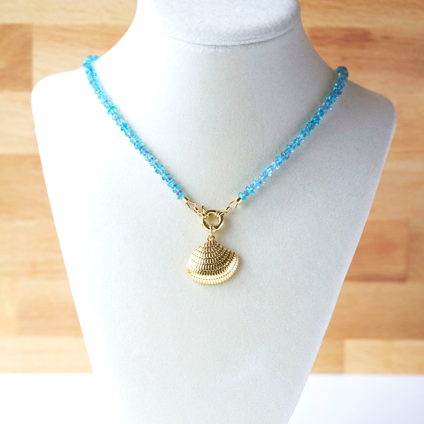 Limited Edition: Ocean Breeze Gemstone Necklace – Apatite & Tanzanite with 18K Gold Fill