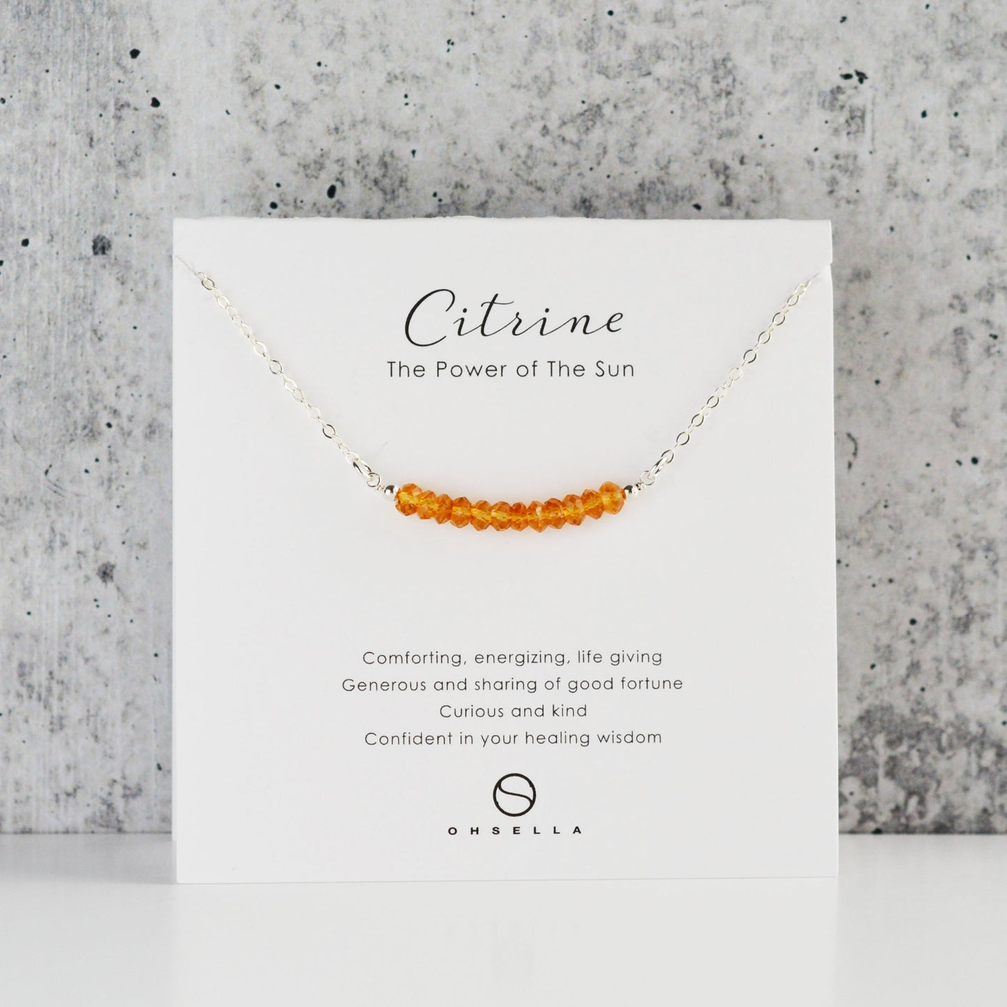 Citrine Bar Necklace