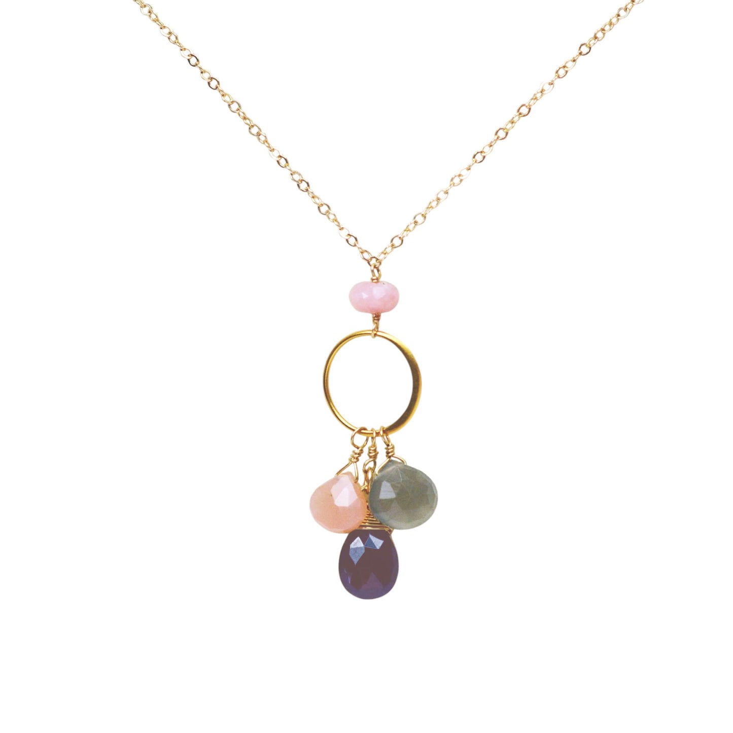 3 Gemstone Necklace