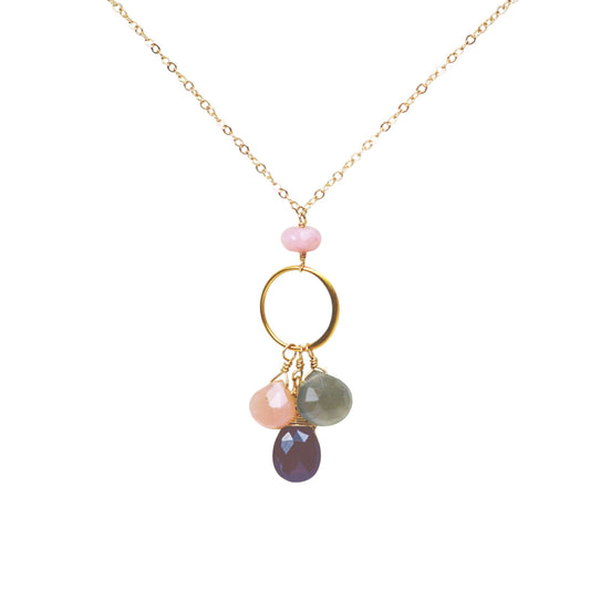 3 Gemstone Necklace