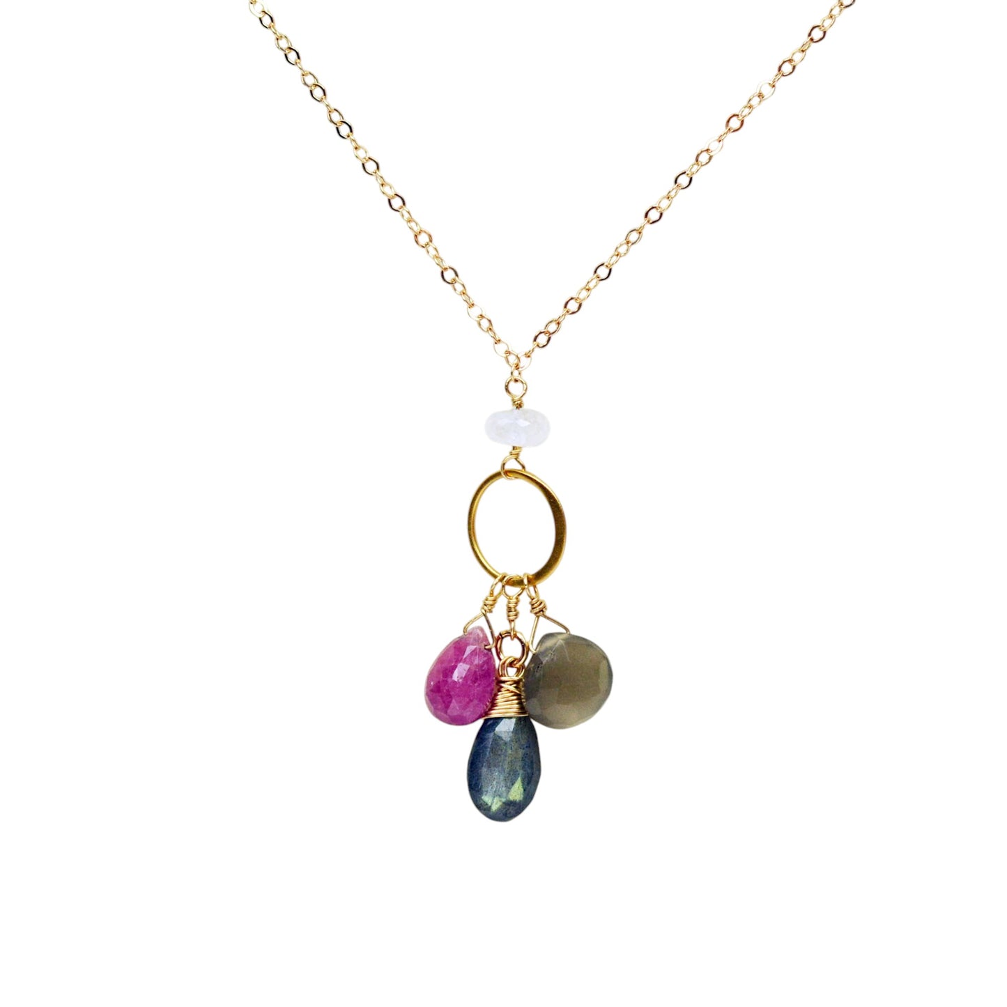 3 Gemstone Necklace