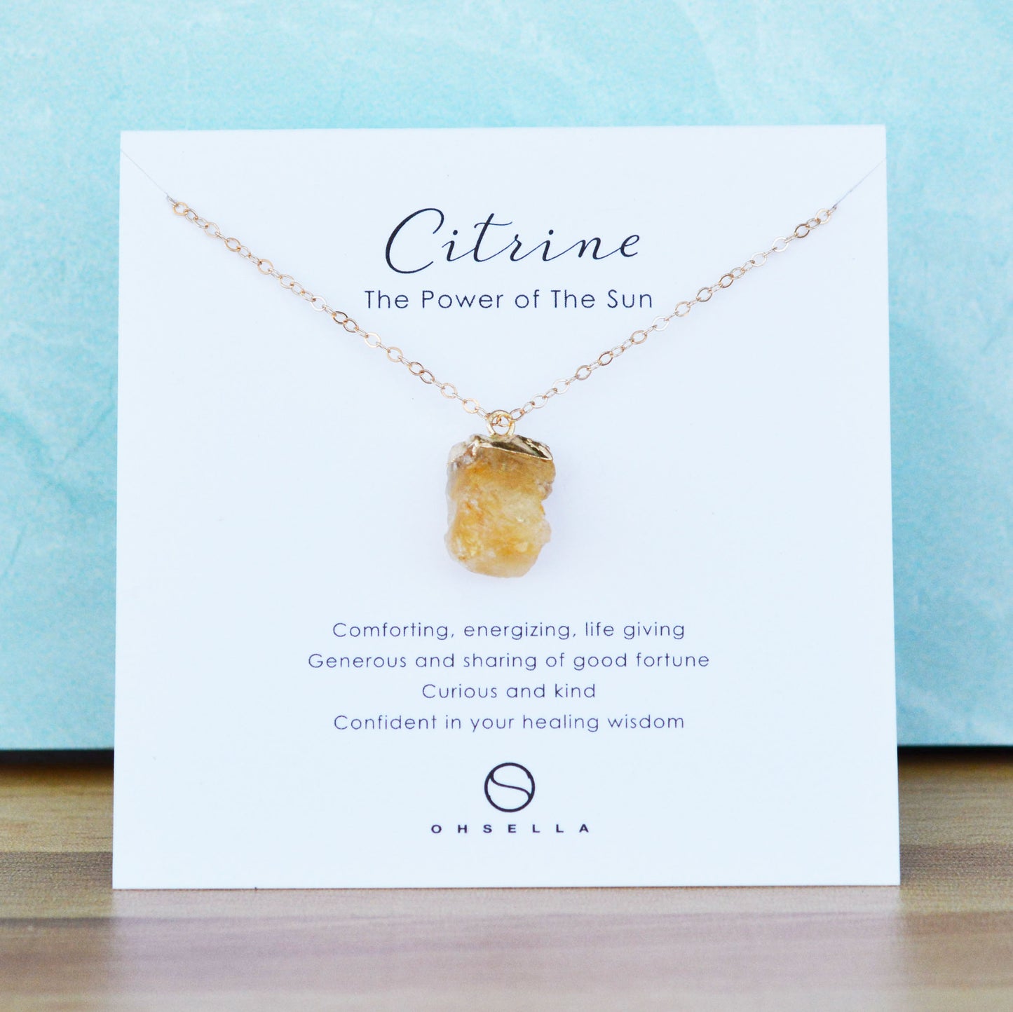 Rough Citrine Necklace