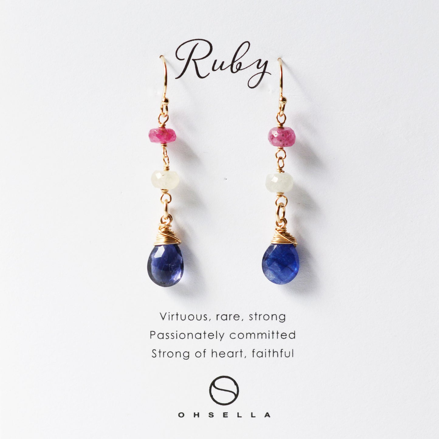 Ruby & Sapphire Earrings