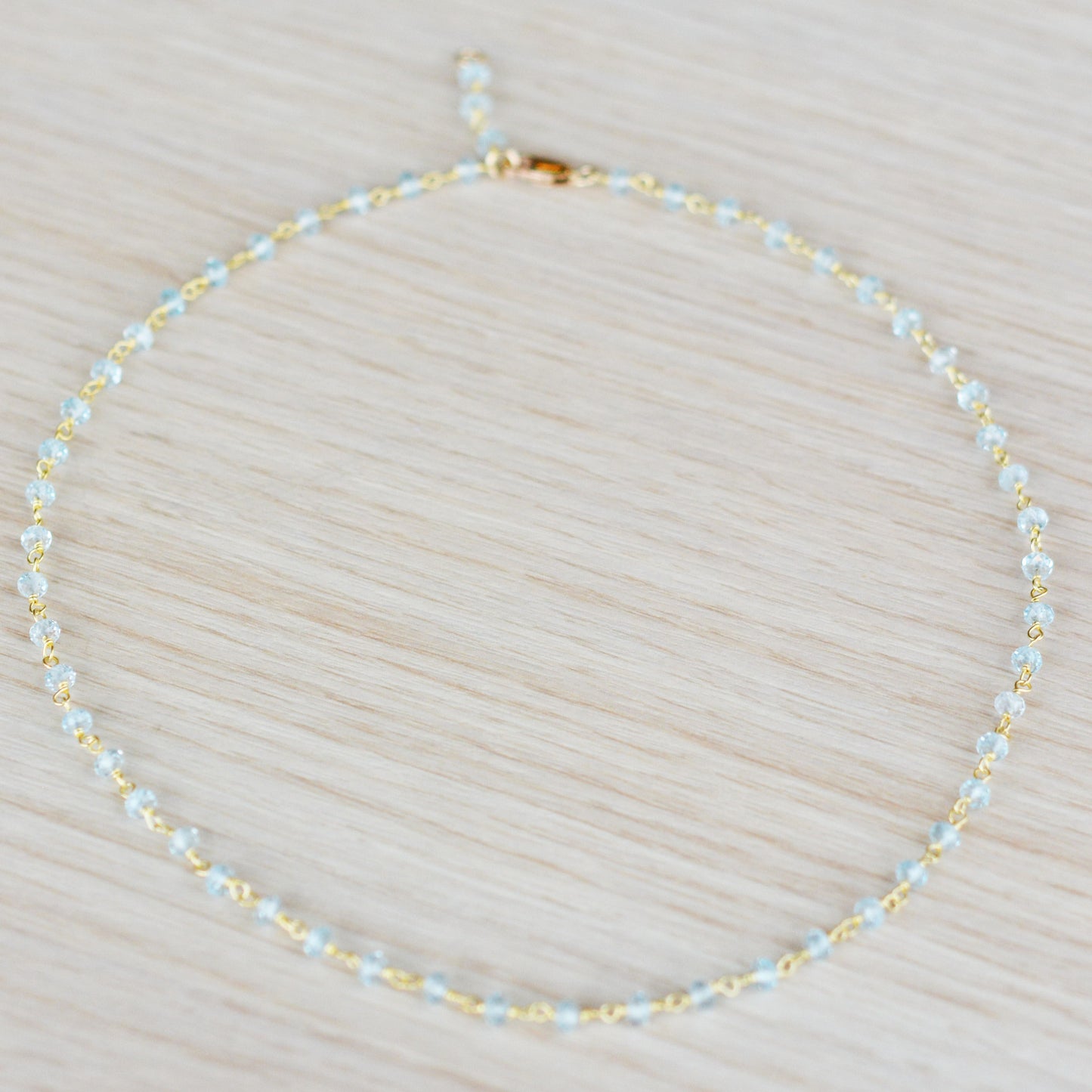 Sky Blue Topaz Beaded Necklace