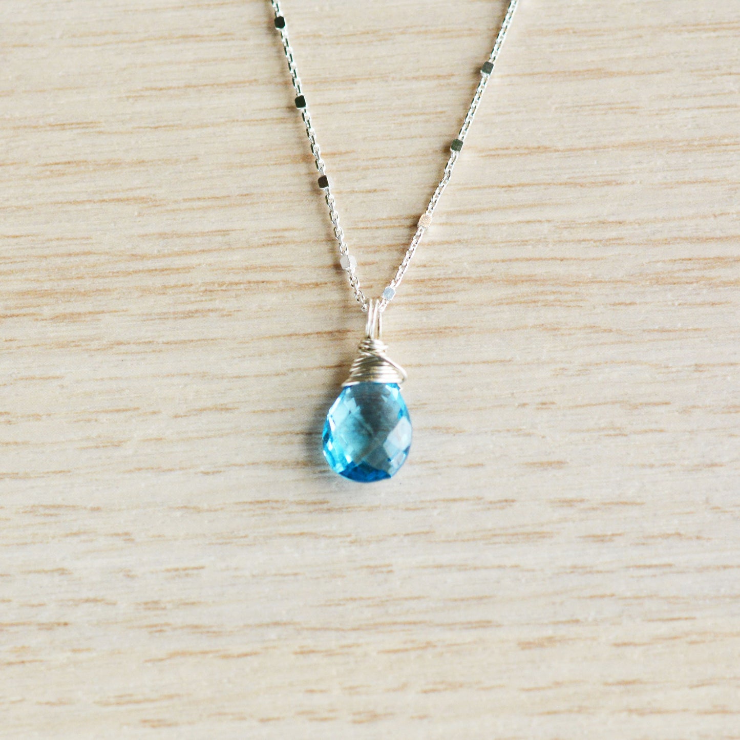 Swiss Blue Topaz Necklace