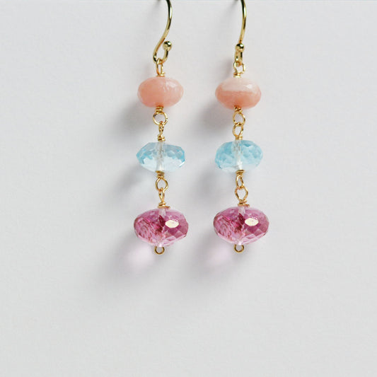 Mixed Gemstone Gold Fill Earrings