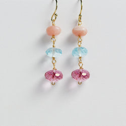 Mixed Gemstone Gold Fill Earrings