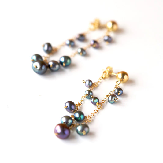 Freshwater Pearl Earrings with 18k gold fill ball post