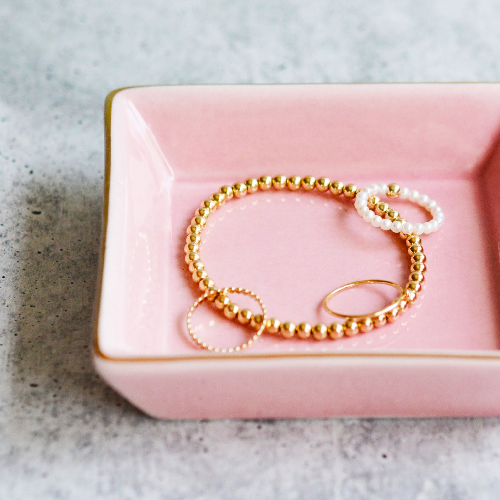 Rose gold deals ring dish