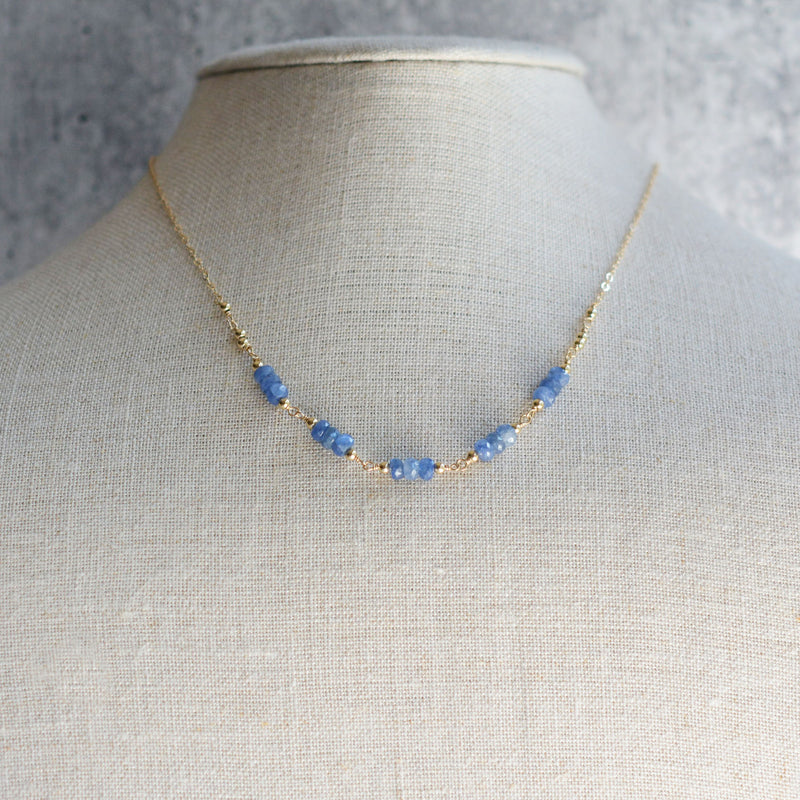 Sapphire Gold Fill Necklace