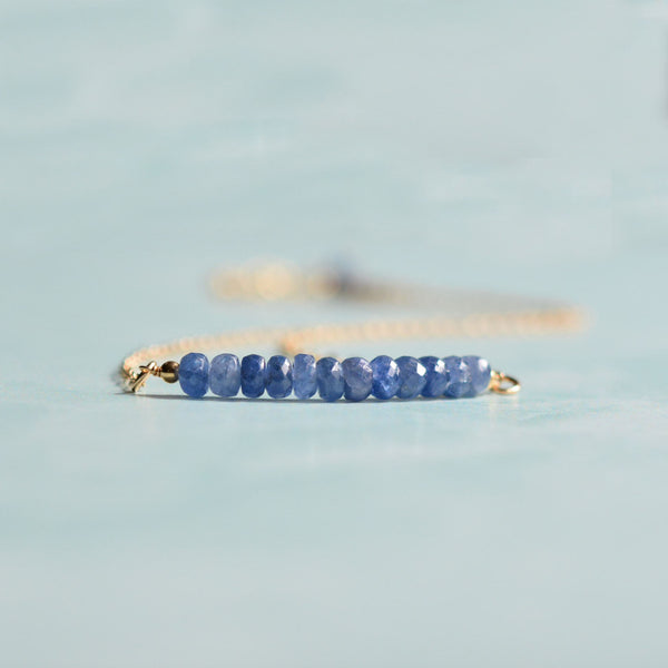 Sapphire Bar Necklace