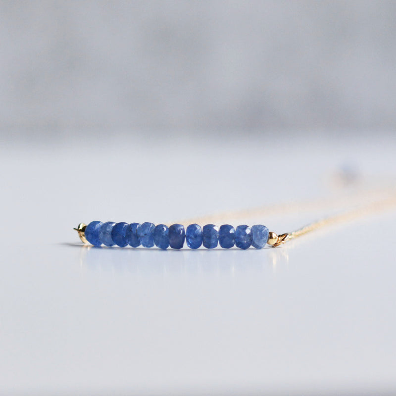 Sapphire Bar Necklace