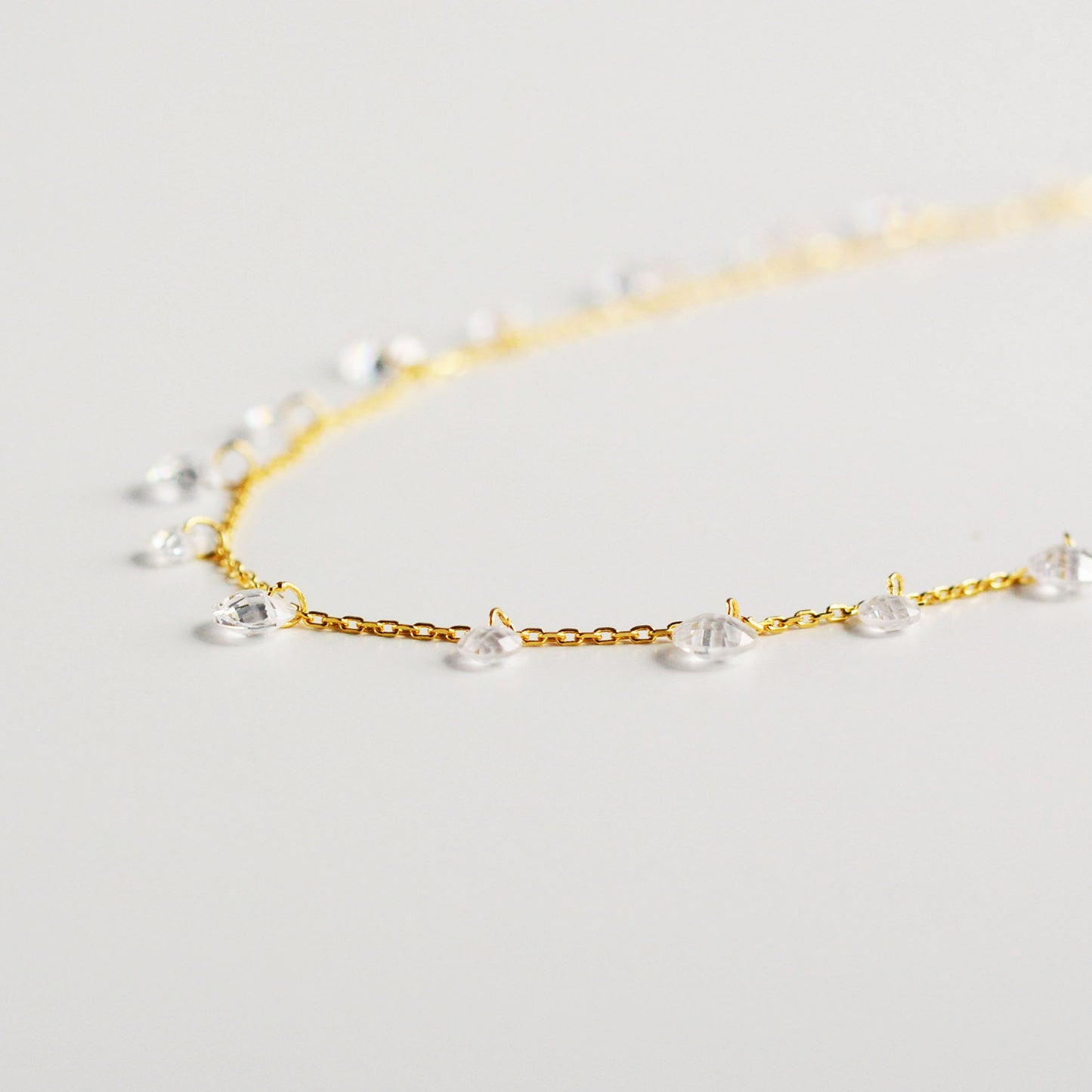 Mini CZ Gem Choker Necklace