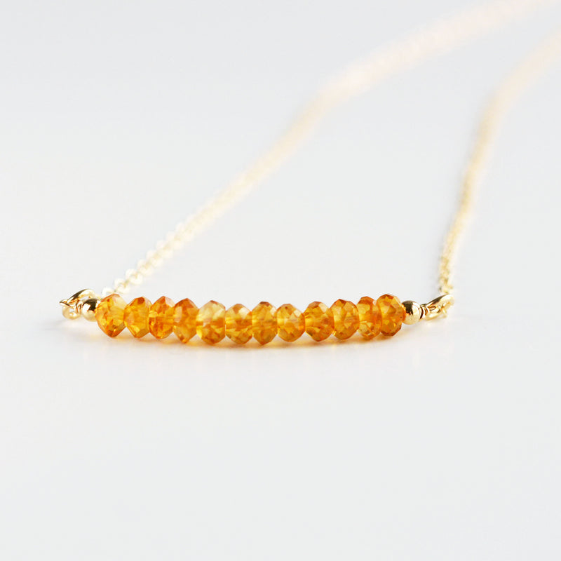 Citrine Bar Necklace