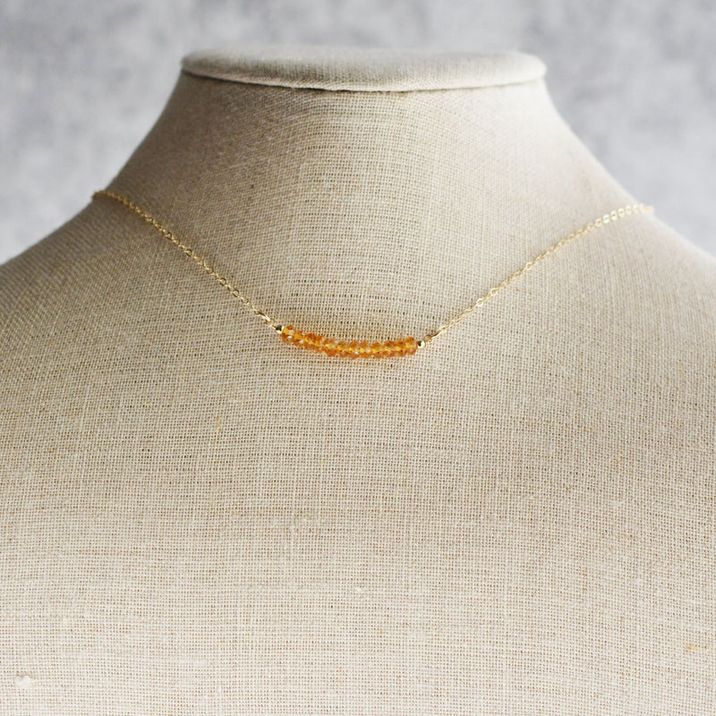 Citrine Bar Necklace