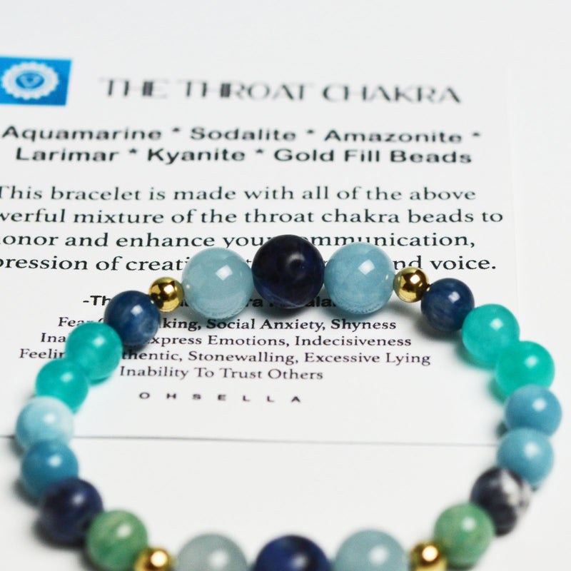 The Throat Chakra Bracelet- Clear Communication & Authentic Expression