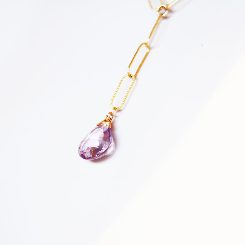 Lilac Amethyst Lariat Necklace