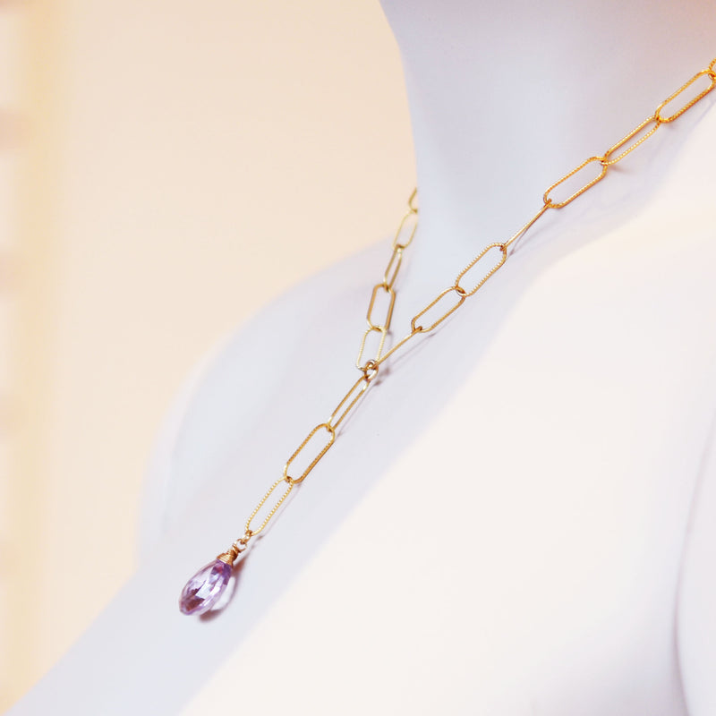 Lilac Amethyst Lariat Necklace