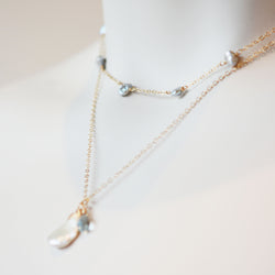 Ombre Grey Keshi Pearl Necklace