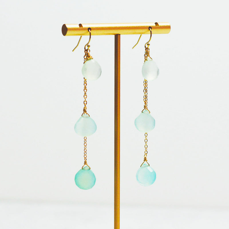 Aqua Chalcedony Earrings