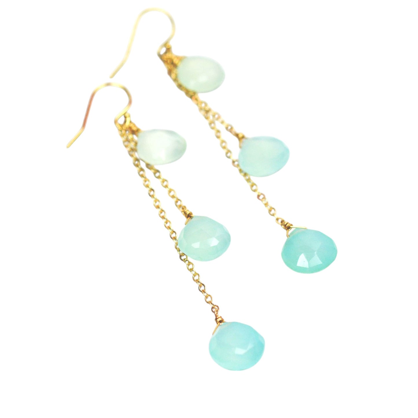 Aqua Chalcedony Earrings