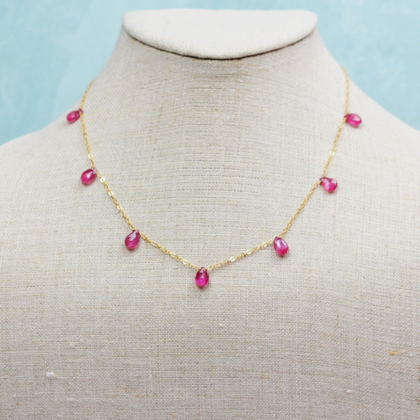 Pink Sapphire Necklace