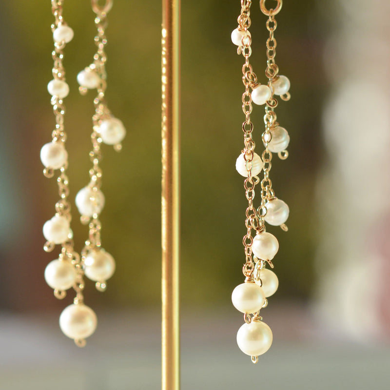 Freshwater Pearl Earrings with 18k gold fill ball post