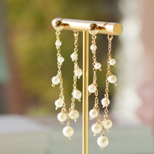 Freshwater Pearl Earrings with 18k gold fill ball post