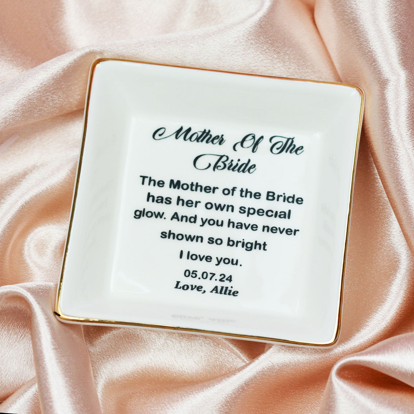 Mother of The Bride Ring Dish Personalized