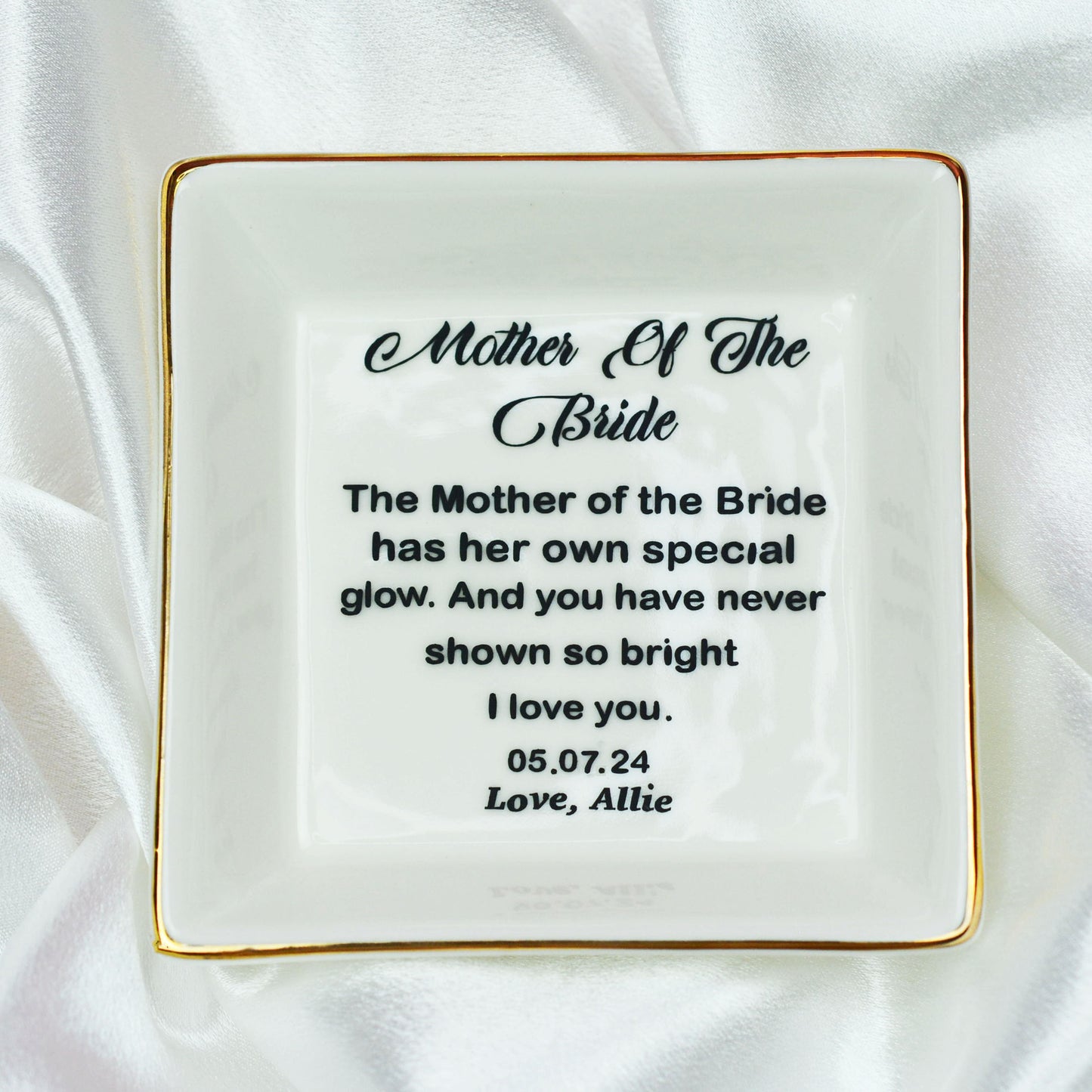 Mother of The Bride Ring Dish Personalized