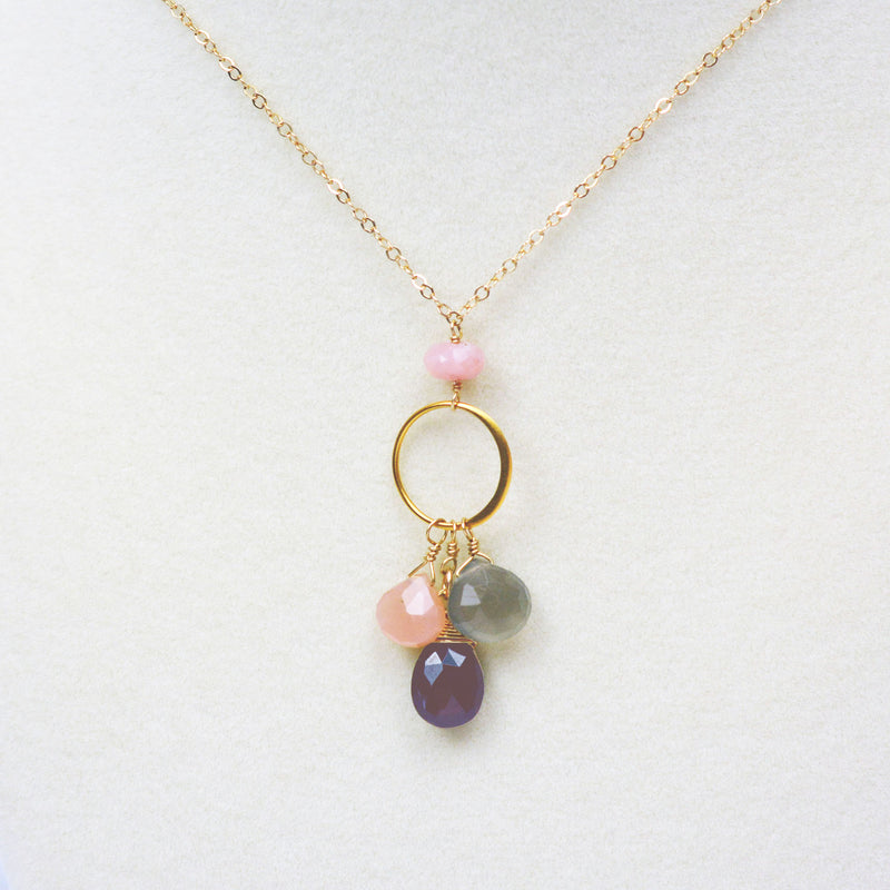 3 Gemstone Necklace