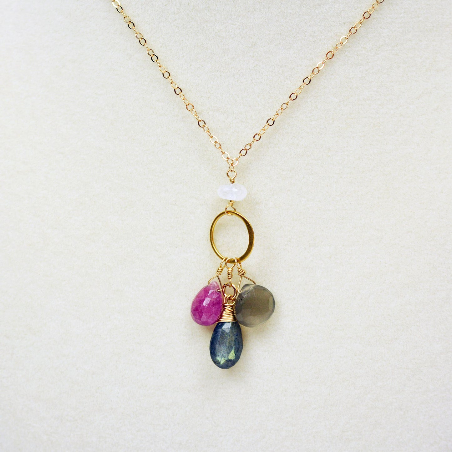 3 Gemstone Necklace