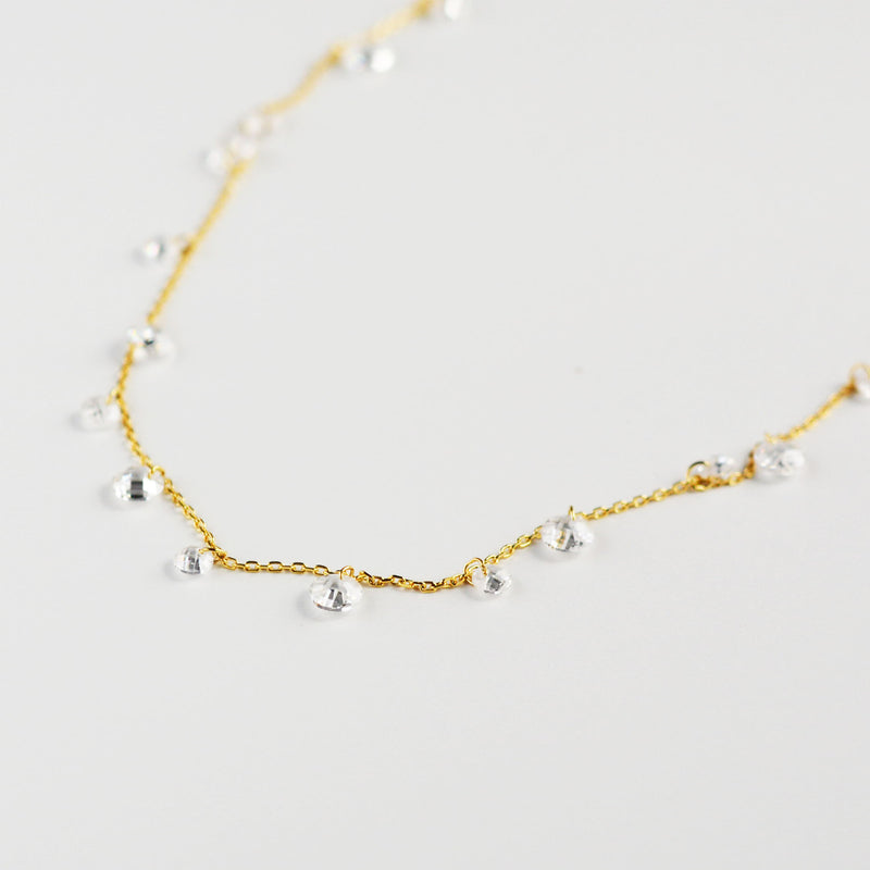 Mini CZ Gem Choker Necklace