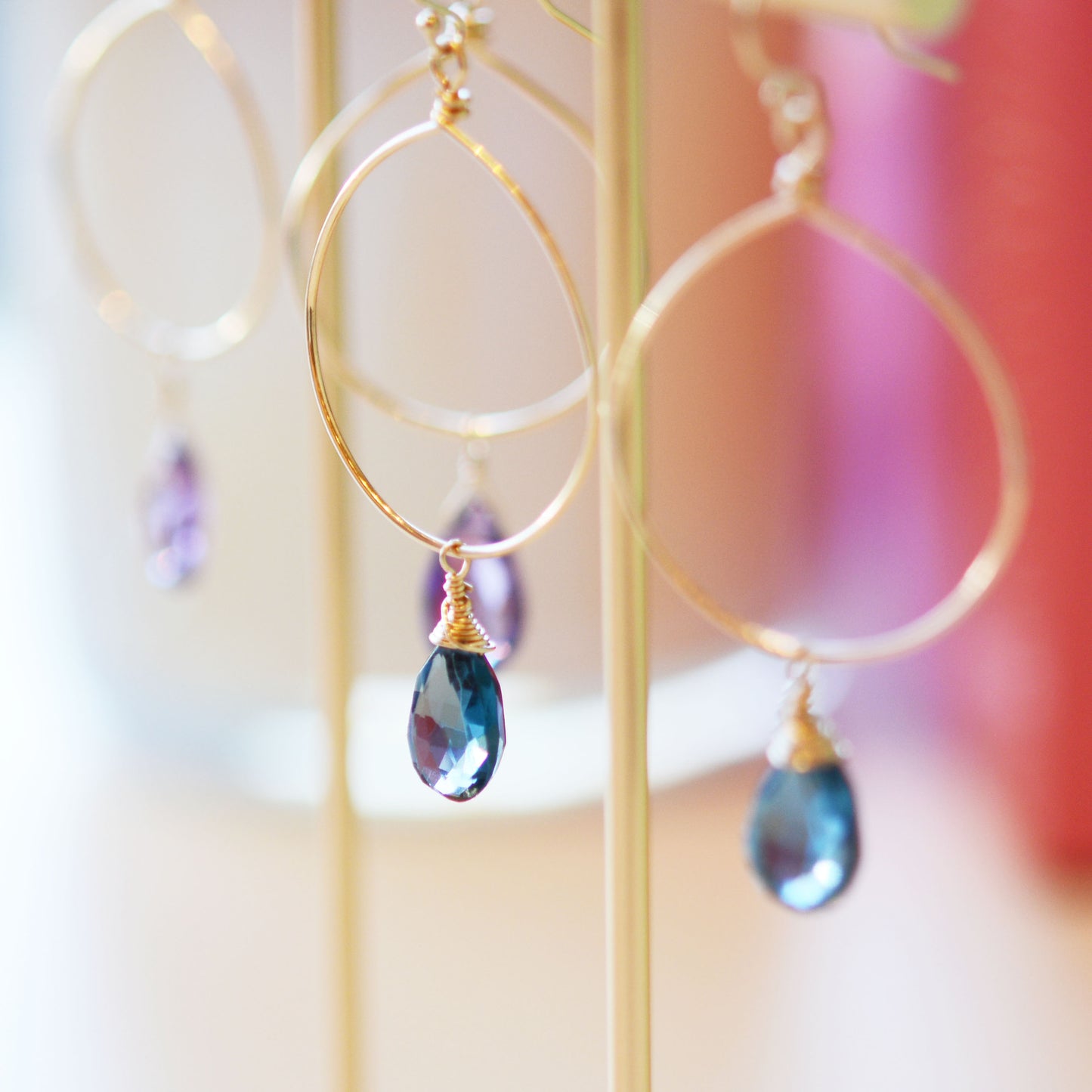 London Blue Hoop Earrings