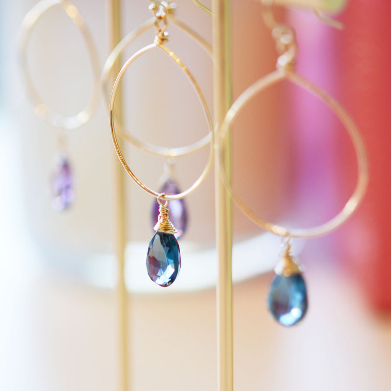 London Blue Hoop Earrings