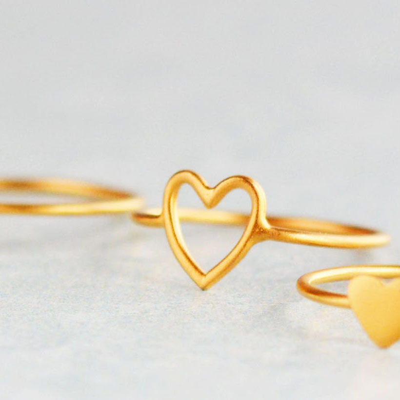 24K Gold Fill Heart Ring