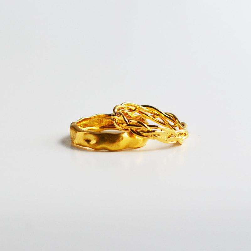 18K Gold Over Sterling Silver Ring