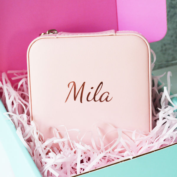 Personalized Travel Jewelry Box Bridesmaid Gift