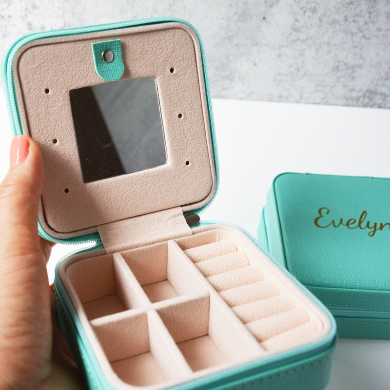 Personalized Travel Jewelry Box Bridesmaid Gift