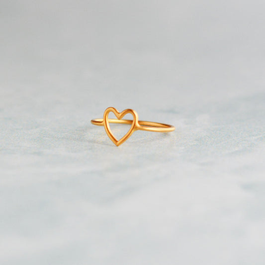 24K Gold Fill Heart Ring