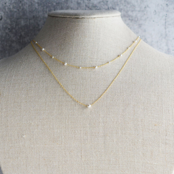 Dainty Fresh Water Pearl 18K Gold Vermeil Choker