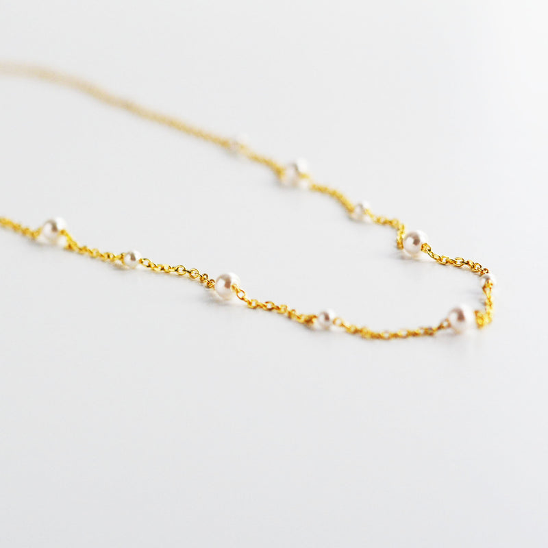 Dainty Fresh Water Pearl 18K Gold Vermeil Choker