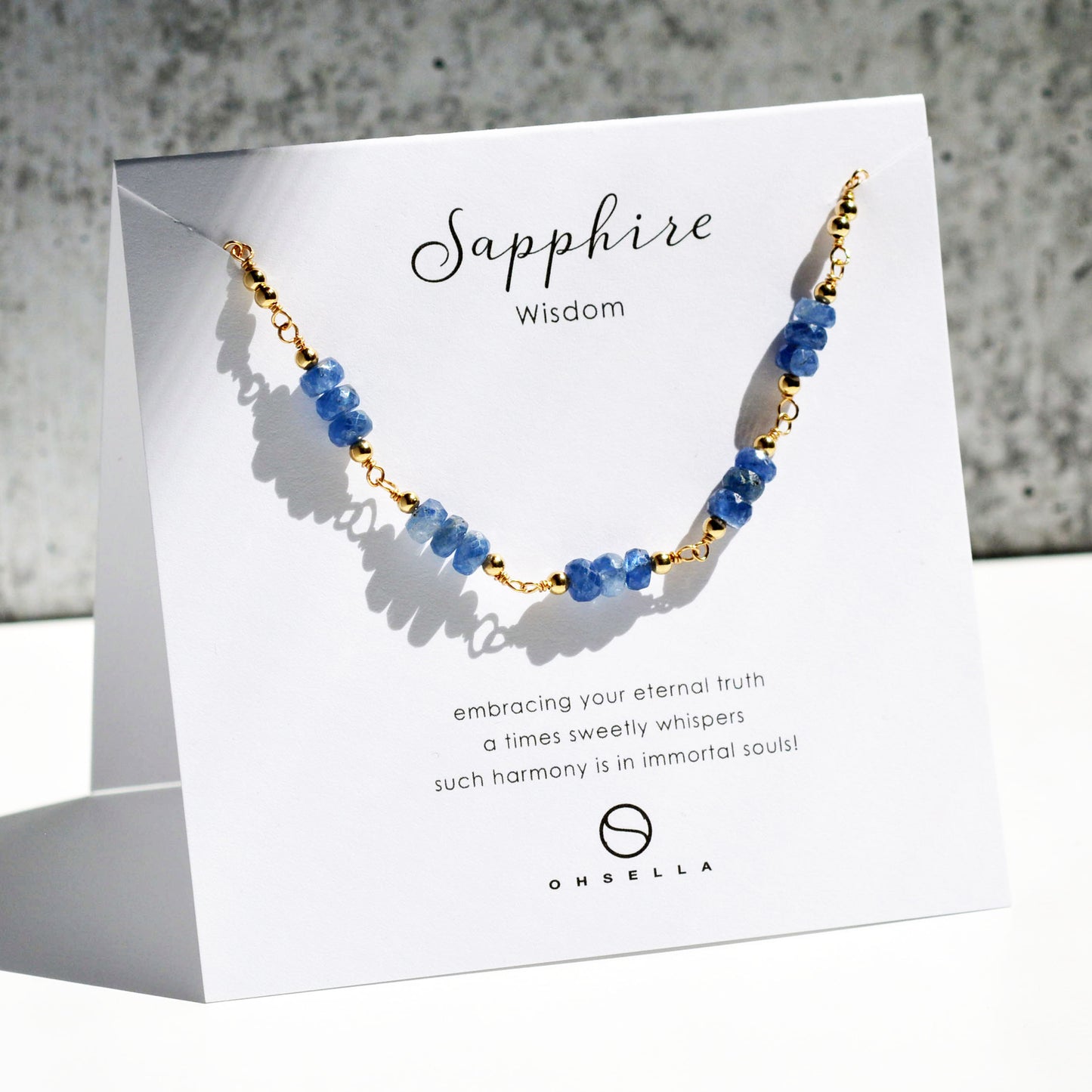 Sapphire Gold Fill Necklace