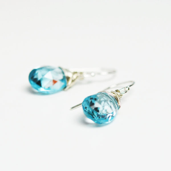 Sky Blue Topaz Earrings