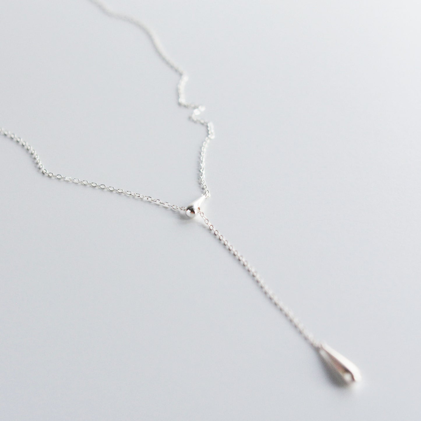 Radiant Sterling Silver Adjustable Y/ Lariat Necklace