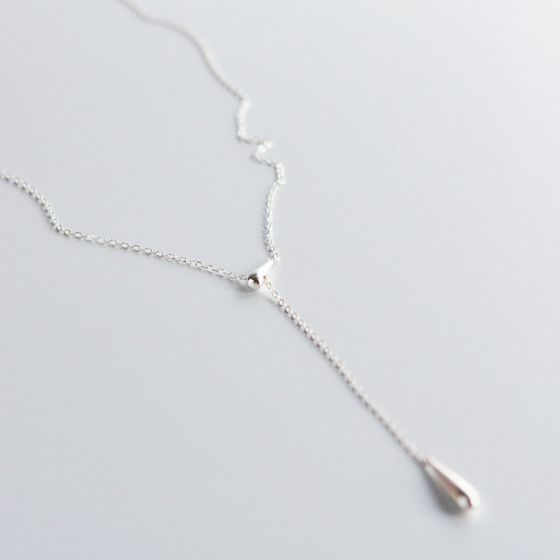 Radiant Sterling Silver Adjustable Y/ Lariat Necklace